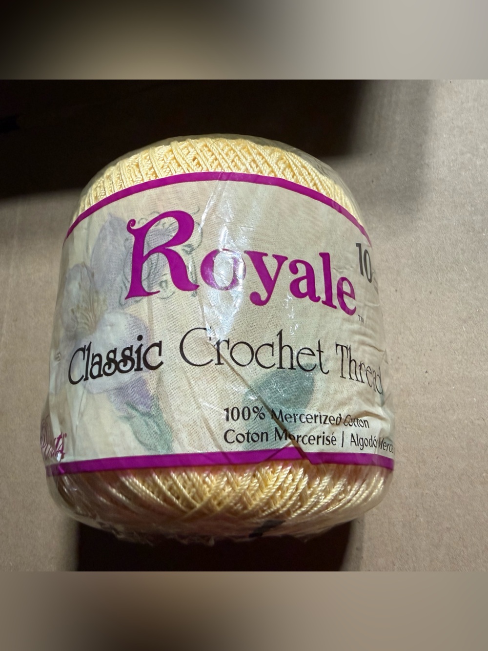 Royale Classic Crochet Thread Color 0423 Maize